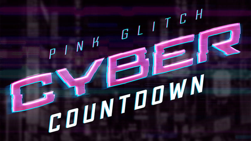 Pink Cyber Glitch Countdown
